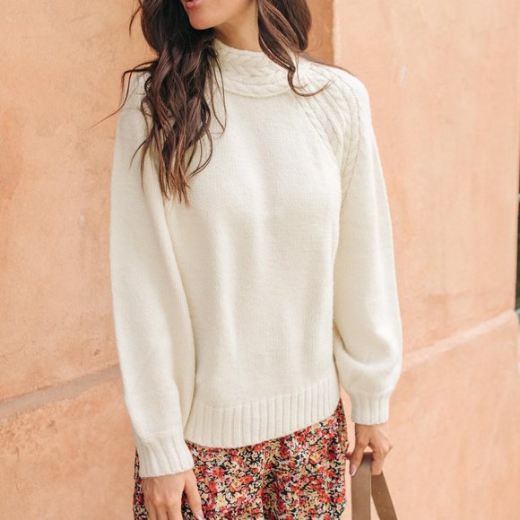 Your Favorite Knit Sweater in Cream - Picture 1 of 4